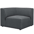 Modway Mingle Modern Style Polyester Fabric Sofa Corner Chair in Gray