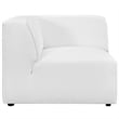 Modway Mingle Modern Style Polyester Fabric Sofa Corner Chair in White