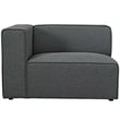 Modway Mingle Modern Style Polyester Fabric Left-Facing Sofa Chair in Gray