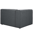 Modway Mingle Modern Style Polyester Fabric Left-Facing Sofa Chair in Gray