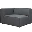 Modway Mingle Modern Style Polyester Fabric Left-Facing Sofa Chair in Gray