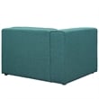 Modway Mingle Modern Style Polyester Fabric Left-Facing Sofa Chair in Teal Blue