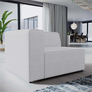 Modway Mingle Modern Style Polyester Fabric Left-Facing Sofa Chair in White