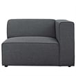 Modway Mingle Modern Style Polyester Fabric Right-Facing Sofa Chair in Gray