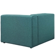Modway Mingle Modern Style Polyester Fabric Right-Facing Sofa Chair in Teal Blue