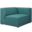 Modway Mingle Modern Style Polyester Fabric Right-Facing Sofa Chair in Teal Blue