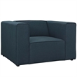 Modway Mingle Upholstered Fabric Accent Chair in Blue
