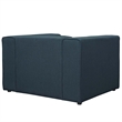 Modway Mingle Upholstered Fabric Accent Chair in Blue