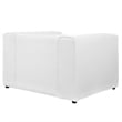 Modway Mingle Modern Style Upholstered Polyester Fabric Armchair in White