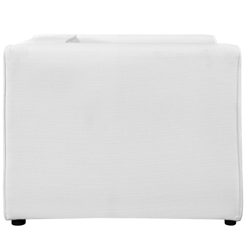 Modway Mingle Modern Style Upholstered Polyester Fabric Armchair in White