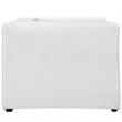 Modway Mingle Modern Style Upholstered Polyester Fabric Armchair in White