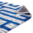 Modway Nahia Geometric Maze 5' x 8' Area Rug in Ivory and Blue