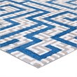 Modway Nahia Geometric Maze 5' x 8' Area Rug in Ivory and Blue