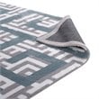 Modway Nahia Geometric Maze 8' x 10' Area Rug in Gray and Blue