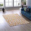 Modway Nahia Maze 5' x 8' Area Rug in Gray and Banana Yellow