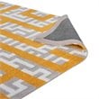 Modway Nahia Maze 5' x 8' Area Rug in Gray and Banana Yellow