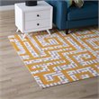 Modway Nahia Maze 5' x 8' Area Rug in Gray and Banana Yellow