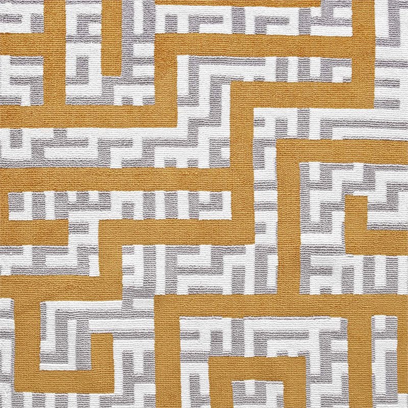 Modway Nahia Maze 5' x 8' Area Rug in Gray and Banana Yellow