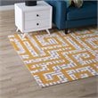 Modway Nahia Maze 8' x 10' Area Rug in Gray and Banana Yellow