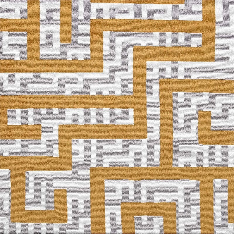 Modway Nahia Maze 8' x 10' Area Rug in Gray and Banana Yellow