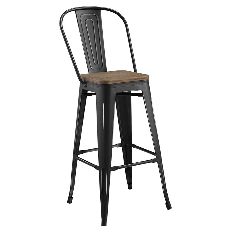 modway promenade metal bar stool