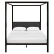 Modway Raina Powder Coated Sturdy Steel Queen Canopy Bed Frame in Brown/Gray