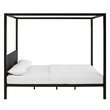 Modway Raina Powder Coated Sturdy Steel Queen Canopy Bed Frame in Brown/Gray