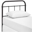Modway Serena Twin Powder Coated Steel Headboard in Brown Finish