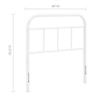 Modway Serena Twin Powder Coated Steel Headboard in White