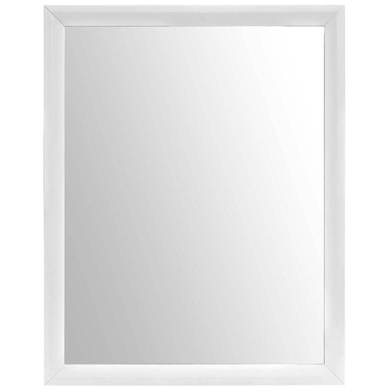 Modway Tracy Modern Style MDF and Rubberwood Mirror in White Finish