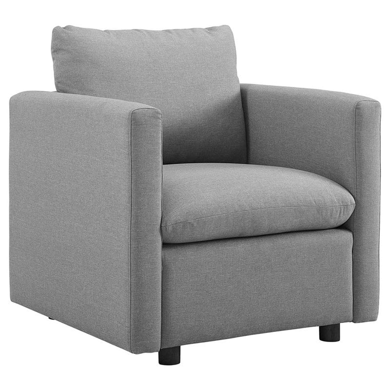 Modway Activate Contemporary Modern Accent Chair in Light Gray | Cymax ...