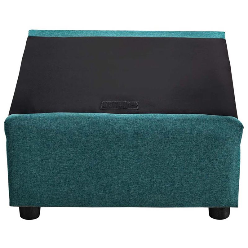 Modway Activate Modern Polyester Fabric Accent Armchair in Teal