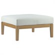 Modway Bayport 8-Piece Wood Patio Sofa Set in Natural and White