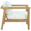 Modway Bayport 8-Piece Wood Patio Sofa Set in Natural and White