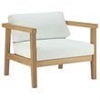 Modway Bayport 5-Piece Wood Patio Conversation Set in Natural and White