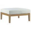 Modway Bayport 5-Piece Wood Patio Conversation Set in Natural and White