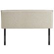 Modway Camille Queen Upholstered Polyester Fabric Headboard in Beige