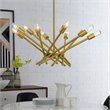 Modway Cherish 10-Light Modern Metal Chandelier in Brass Finish