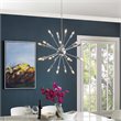 Modway Gamut 20-Light Modern Metal Chandelier in Chrome Finish