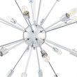 Modway Gamut 20-Light Modern Metal Chandelier in Chrome Finish
