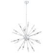 Modway Gamut 20-Light Modern Metal Chandelier in Chrome Finish