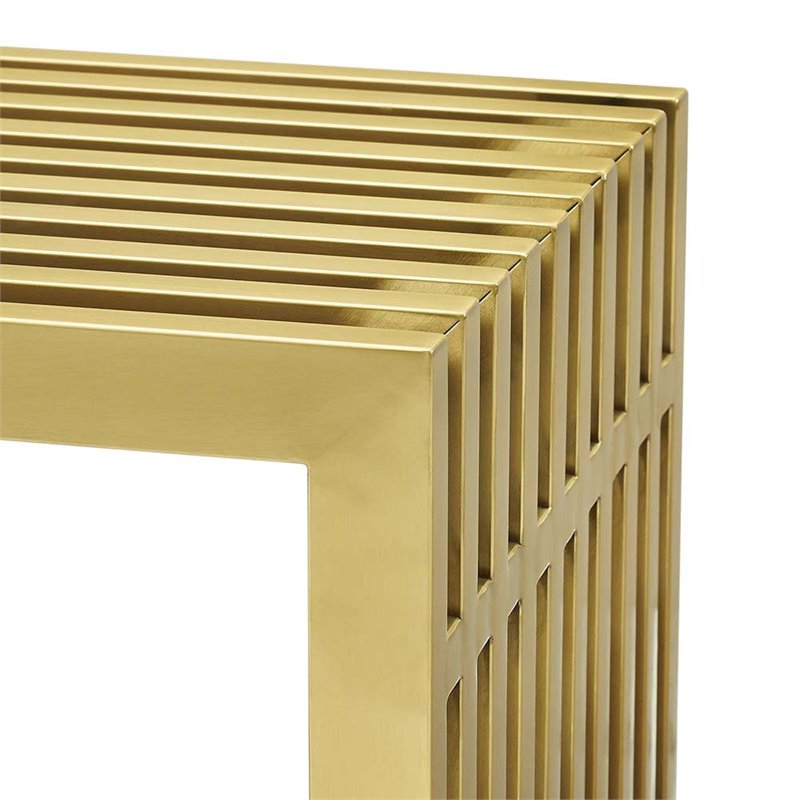 gold accent console table