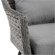 Modway Endeavor Modern Rattan Patio Arm Chair in Gray Finish