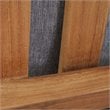 Modway Marina Modern Wood Outdoor Teak Corner Chair in Natural/Gray