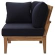 Modway Marina Patio Corner Chair in Natural and Navy