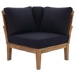 Modway Marina Patio Corner Chair in Natural and Navy