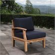 Modway Marina Left Arm Patio Chair in Natural and Navy