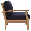 Modway Marina Left Arm Patio Chair in Natural and Navy