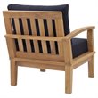 Modway Marina Left Arm Patio Chair in Natural and Navy