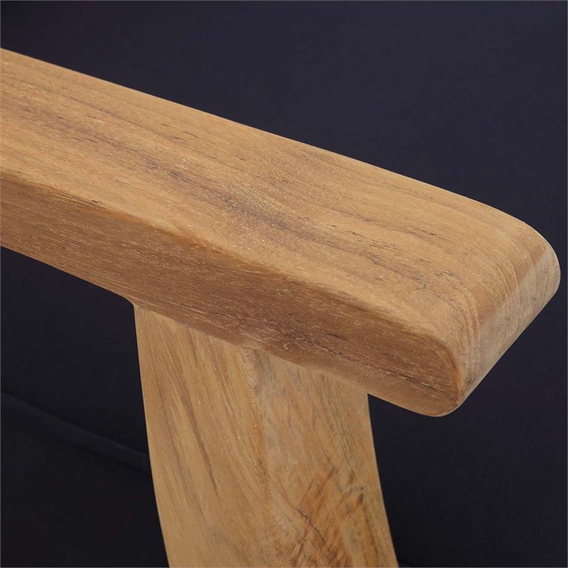 Modway Marina Left Arm Patio Chair in Natural and Navy